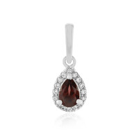 Colgante en plata con Zircón frambuesa