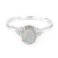 Anillo en plata con Labradorita