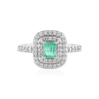 Anillo en plata con Esmeralda de Rusia