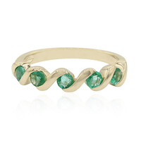 Anillo en oro con Esmeralda de Zambia