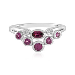 Anillo en plata con Rodolita