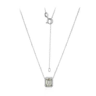 Collar en plata con Amatista verde