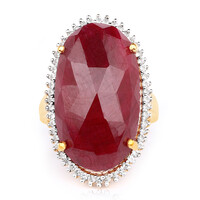 Anillo en plata con Rubí