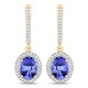 Pendientes en oro con Tanzanita (SUHANA)