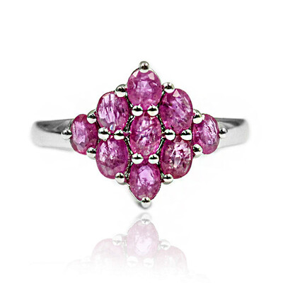 Anillo en plata con Rubí de Mozambique