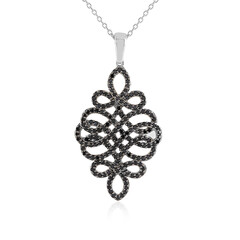 Collar en plata con Espinela negra