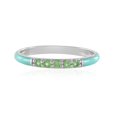 Anillo en plata con Tsavorita Kenia