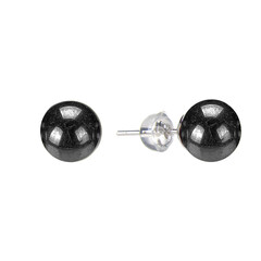 Pendientes en plata con Hematita negra