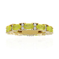 Anillo en plata con Cuarzo amarillo pastel