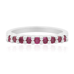 Anillo en plata con Rubí
