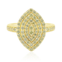 Anillo en oro con Diamante amarillo canario