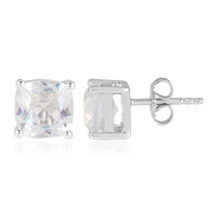 Pendientes en plata con Cuarzo Rayo de luna