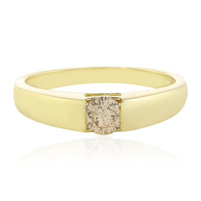 Anillo en oro con Diamante chocolate I2