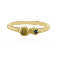 Anillo en plata con Diamante I3 amarillo