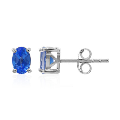 Pendientes en plata con Topacio azul índigo