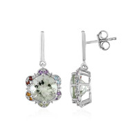 Pendientes en plata con Amatista verde