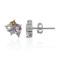 Pendientes en plata con Amatista de Bolivia