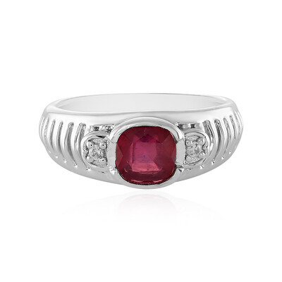 Anillo en plata con Rubí de Madagascar