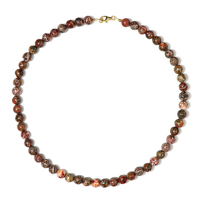 Collar en plata con Jaspe leopardo