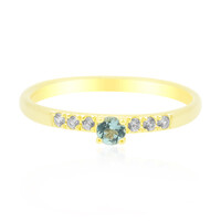 Anillo en oro con Turmalina nigeriana paraiba