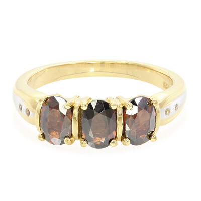 Anillo en plata con Zircón chocolate