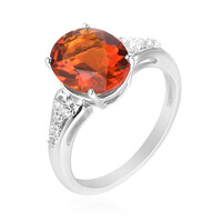 Anillo en plata con Citrino de Madeira