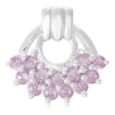 Colgante en plata con Zafiro rosado