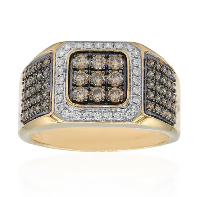 Anillo en oro con Diamante champán SI2