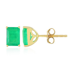 Pendientes en oro con Esmeralda de Brasil