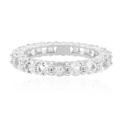 Anillo en plata con Topacio blanco