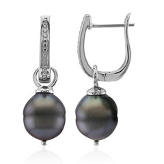 Pendientes en plata con Perla cultivada de Tahití (TPC)