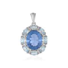 Colgante en plata con Fluorita de color cambiante