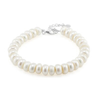 Brazalete en plata con Perla blanca Freshwater (TPC)