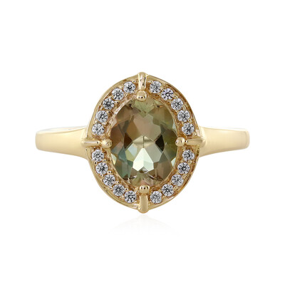Anillo en oro con Piedra del sol de Oregón