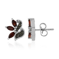 Pendientes en plata con Granate de Mozambique