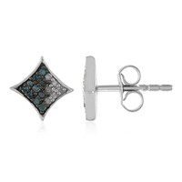 Pendientes en plata con Diamante I3 (J)