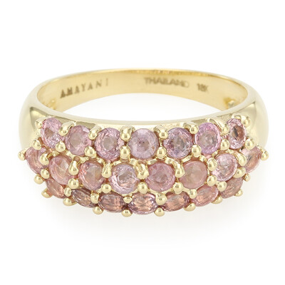 Anillo en oro con Zafiro Padparascha no calentado (AMAYANI)