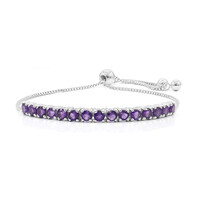 Brazalete en plata con Amatista de Zambia
