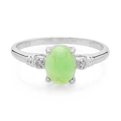 Anillo en plata con Crisoprasa imperial