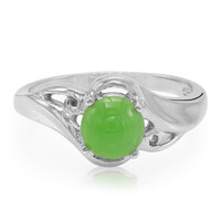Anillo en plata con Crisoprasa imperial