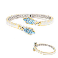Brazalete en plata con Aguamarina (Gems en Vogue)
