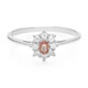 Anillo en plata con Zafiro Padparadscha
