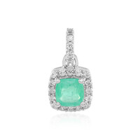 Colgante en plata con Esmeralda de Colombia