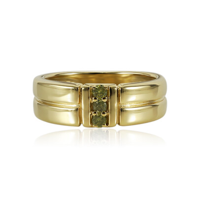 Anillo en plata con Diamante amarillo I1
