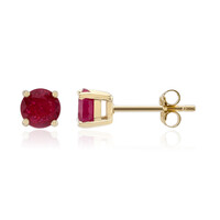Pendientes en oro con Rubí de Bemainty