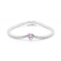 Brazalete en plata con Amatista de Bolivia