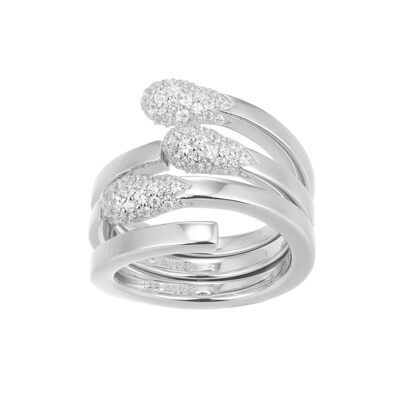 Anillo en plata con Topacio blanco (Adela Silber)