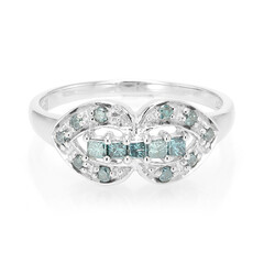 Anillo en plata con Diamante fantasía
