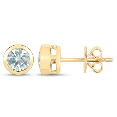 Pendientes en oro con Aguamarina