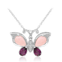 Collar en plata con Ópalo rosa